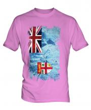 Fiji Grunge Flag Mens T-Shirt