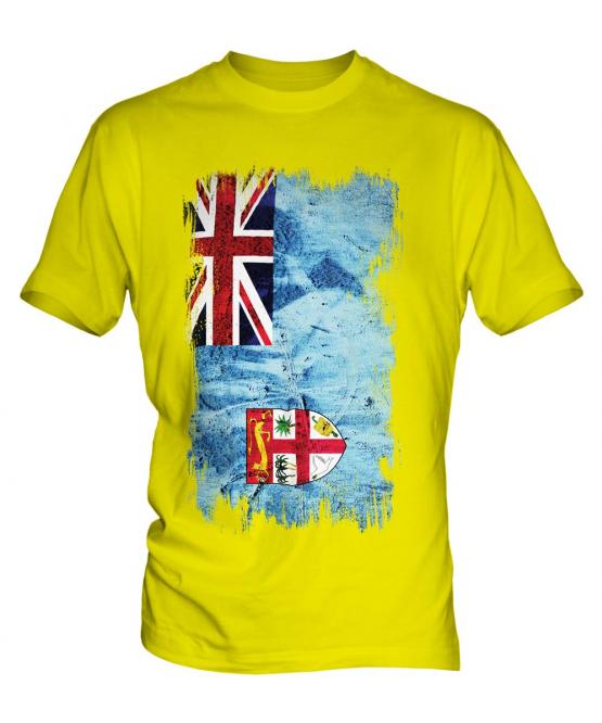 Fiji Grunge Flag Mens T-Shirt