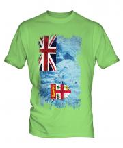 Fiji Grunge Flag Mens T-Shirt
