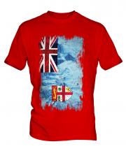 Fiji Grunge Flag Mens T-Shirt