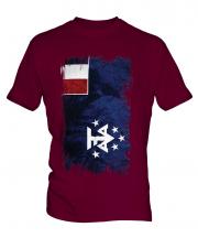 French Southern And Antarctic Lands Grunge Flag Mens T-Shirt