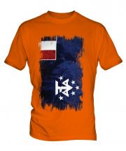 French Southern And Antarctic Lands Grunge Flag Mens T-Shirt