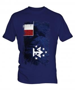 French Southern And Antarctic Lands Grunge Flag Mens T-Shirt