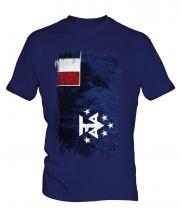 French Southern And Antarctic Lands Grunge Flag Mens T-Shirt
