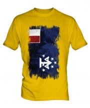 French Southern And Antarctic Lands Grunge Flag Mens T-Shirt