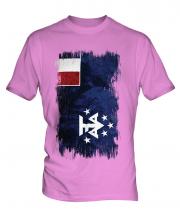 French Southern And Antarctic Lands Grunge Flag Mens T-Shirt
