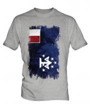 French Southern And Antarctic Lands Grunge Flag Mens T-Shirt