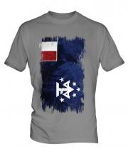French Southern And Antarctic Lands Grunge Flag Mens T-Shirt