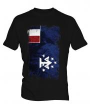 French Southern And Antarctic Lands Grunge Flag Mens T-Shirt