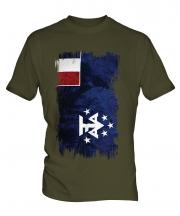 French Southern And Antarctic Lands Grunge Flag Mens T-Shirt