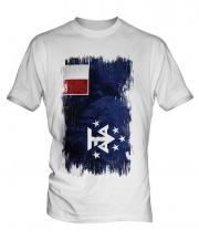 French Southern And Antarctic Lands Grunge Flag Mens T-Shirt