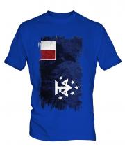 French Southern And Antarctic Lands Grunge Flag Mens T-Shirt