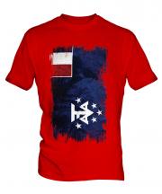French Southern And Antarctic Lands Grunge Flag Mens T-Shirt