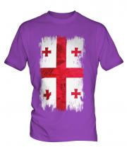 Georgia Grunge Flag Mens T-Shirt