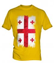 Georgia Grunge Flag Mens T-Shirt