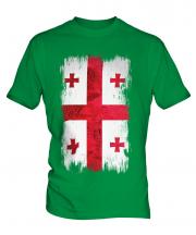 Georgia Grunge Flag Mens T-Shirt