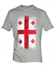 Georgia Grunge Flag Mens T-Shirt