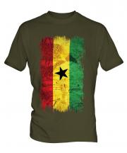 Ghana Grunge Flag Mens T-Shirt