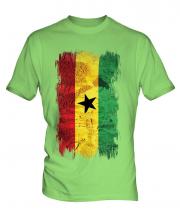 Ghana Grunge Flag Mens T-Shirt