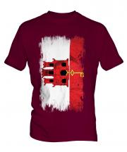 Gibraltar Grunge Flag Mens T-Shirt