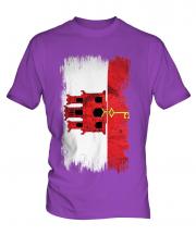 Gibraltar Grunge Flag Mens T-Shirt