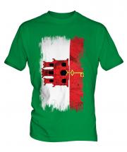 Gibraltar Grunge Flag Mens T-Shirt