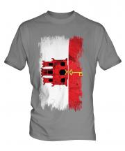 Gibraltar Grunge Flag Mens T-Shirt