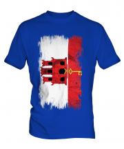 Gibraltar Grunge Flag Mens T-Shirt