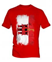 Gibraltar Grunge Flag Mens T-Shirt