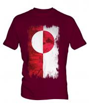 Greenland Grunge Flag Mens T-Shirt