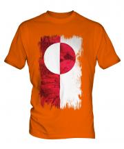 Greenland Grunge Flag Mens T-Shirt