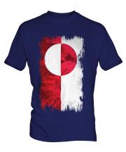 Greenland Grunge Flag Mens T-Shirt