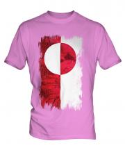 Greenland Grunge Flag Mens T-Shirt