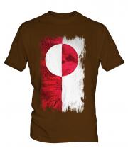 Greenland Grunge Flag Mens T-Shirt