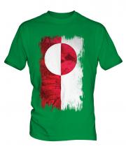 Greenland Grunge Flag Mens T-Shirt