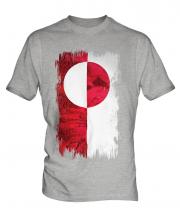 Greenland Grunge Flag Mens T-Shirt