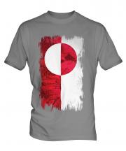 Greenland Grunge Flag Mens T-Shirt