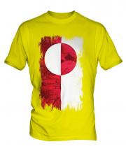 Greenland Grunge Flag Mens T-Shirt