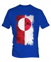 Greenland Grunge Flag Mens T-Shirt