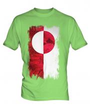 Greenland Grunge Flag Mens T-Shirt