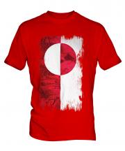 Greenland Grunge Flag Mens T-Shirt