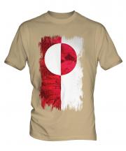 Greenland Grunge Flag Mens T-Shirt
