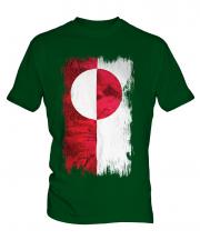 Greenland Grunge Flag Mens T-Shirt