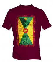 Grenada Grunge Flag Mens T-Shirt