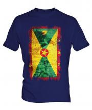 Grenada Grunge Flag Mens T-Shirt