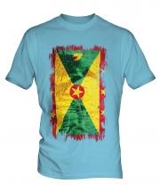 Grenada Grunge Flag Mens T-Shirt
