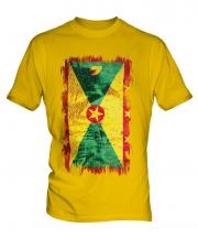 Grenada Grunge Flag Mens T-Shirt