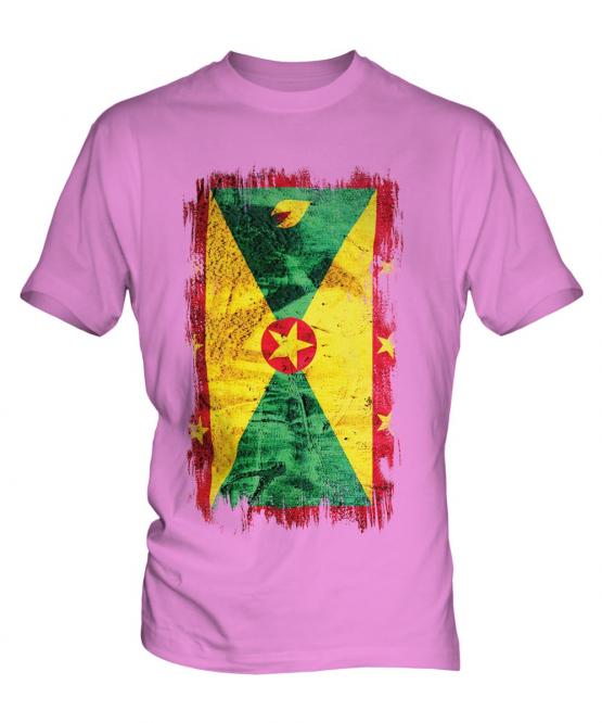 Grenada Grunge Flag Mens T-Shirt