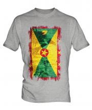 Grenada Grunge Flag Mens T-Shirt