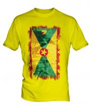 Grenada Grunge Flag Mens T-Shirt